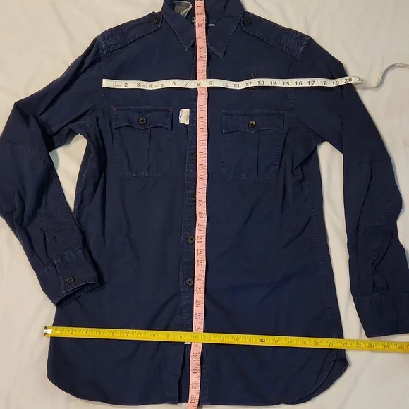 Polo By Ralph Lauren Long Sleeve Navy Blue Button Down Shirt (M Size M) - Picture 4 of 10